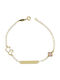 Graloro Kids Bracelet ID from Gold-plated Silver with Crown