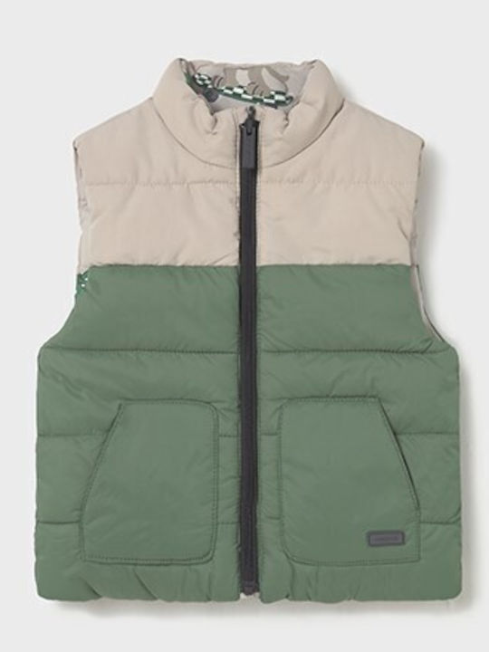 Kinder Freizeitjacke Ärmellos Beidseitig Green, Beige