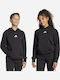 Kids Sweatshirt with Hood and Pockets Black Essentials