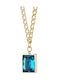 Graloro Gold Plated Steel Necklace Blue
