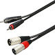 Soundsation Go-link 2 x XLR female to 2 x RCA male 6m Cable (STO-SSN.1630.0009)