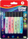 Keyroad Luminous Fluorescent Glitter Glue 6 Colours Blister