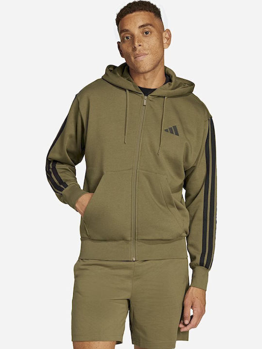 Essentials 3-Stripes Sweatshirt mit Kapuze Schwarze
