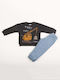Kids Sweatpants Set Black 2pcs