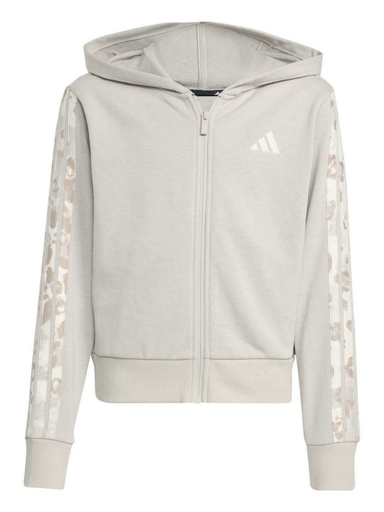 adidas Παιδική Ζακέτα 3 Stripes Εκρού