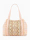 Women's Bag Tote Handbag Pink Gold