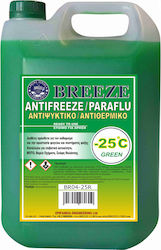 Breeze Αντιψυκτικό Παραφλού Ψυγείου Αυτοκινήτου -25°C Πράσινο Χρώμα 4lt