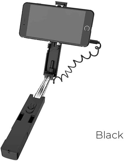 Selfie Stick 3.5mm Cable – Wired Control Photos & Selfies – Black Borofone By3