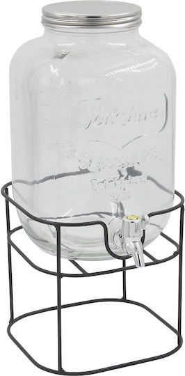 Keskor Glass Vase Beverage Dispenser with Spigot 5lt