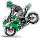 Стикер Verde Зелен Moto Lux 5006vp Print