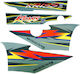 Modenas Kriss 115 Grünes Motorrad-Aufkleber-Set