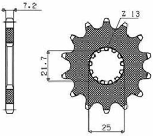 Sunstar Предно зъбно колело за Yamaha XT (ИксТи)