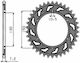 Sunstar Rear Sprocket for Honda Transalp
