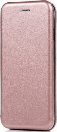 Curved M-folio Book Δερματίνης Ροζ Χρυσό (Huawei Y5p)