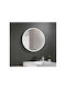 Illuminated Led Bathroom Mirror Standard Black Frame Φ80 Bronze Art 60n7-80-80