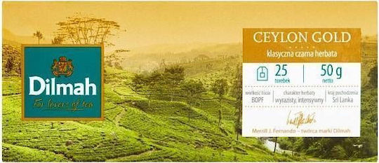 Actis Ceylon Gold Schwarzer Klassischer Tee 50 G 25 Beutel