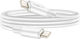 Linq Usb-c To Usb-c 4a Power Delivery 80w Cable In Flexible Silicone 1.2m White