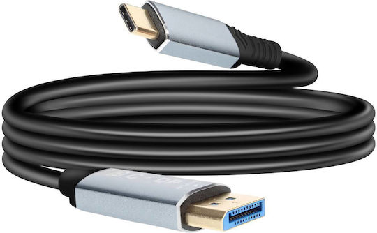 Linq Displayport Zu Usb-c Video Kabel 4k 60hz 1.8m Pc Tablet Schwarz