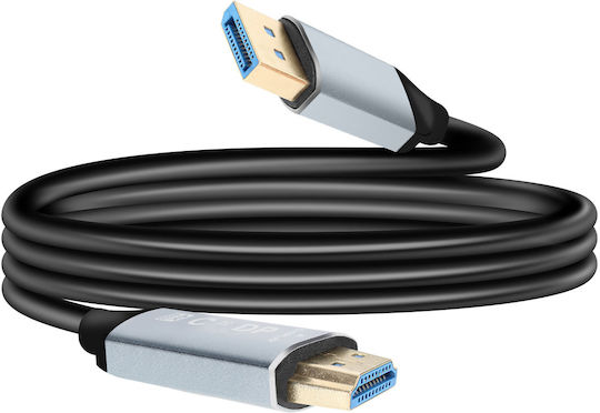 Linq Hdmi To Displayport High Definition 4k Video Cable 1.8m Black