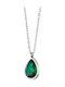 Graloro Necklace with design Tear from Steel with Zircon