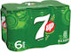 7UP Ice Tea με Ανθρακικό σε Κουτί 6x330ml