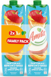 Juice Orange Apricot Apple 1000ml 2pcs 5201005083639