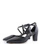Black Medium Heels Women's Sandals
