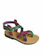 Leder Flache Sandalen für Damen