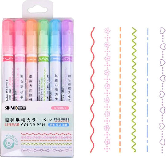 Markere de Desen 10mm Set 6buc