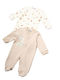 Evita Set Babystrampler Langärmliges Beige 2Stück