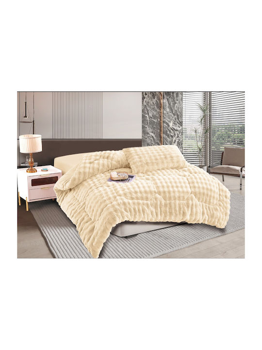 Silk Fashion Κουβερτοπάπλωμα Μονό 170x240εκ. Burble Cream 320 GSM