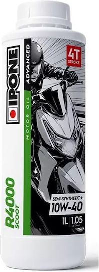 Ipone Scooter R4000 10w40 4t Halbsynthetisches Eco Motorrad-Schmierstoff Motoröl 1l
