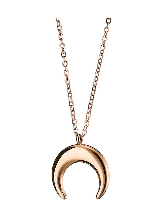 Graloro Moon from Pink Gold Plated Steel