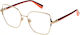 Eyeglasses Furla Women's VFU726-550594 Lens Bridge Temple 55 15 140 Mm
