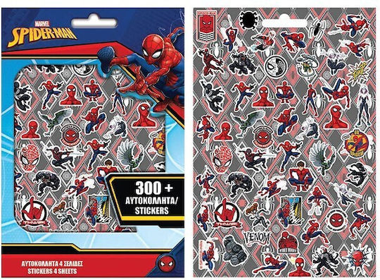 Adesivo Sticker Pad 300 Stickers Spiderman 21.5x14.5cm