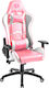 Redragon C326 Artificial Leather Gaming Chair with Adjustable Arms Pink