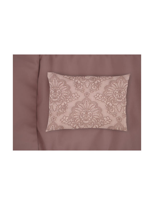 Dimcol Άρτεμις Μαξιλαροθήκη με Φάσα Dusty Rose 50x70εκ.