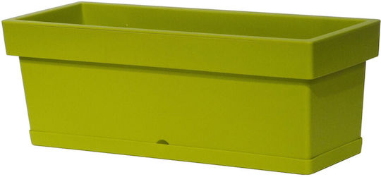 Viomes Linea Planter Box Green/yellow with Saucer