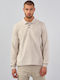 Polo Langarmbluse Beige
