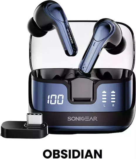 Sonic Gear Dual Mode Earpump XP2 In ear Bluetooth хендсфри Слушалки с Устойчивост на Пот и Кутийка за Зареждане Obsidian