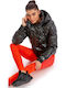 Women's Puffer Jacket for Winter with Hood Black