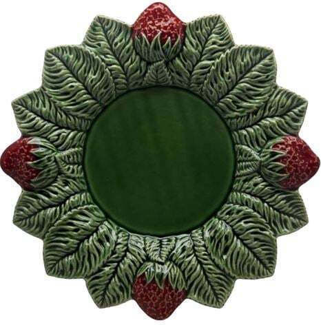 Bordallo Pinheiro Strawberries Чиния Плитко Керамика с Диаметър 33см