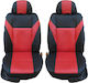 1+1 Universal Car Seat Covers SUV Van Eco Leather Red Color