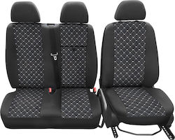 2+1 Upholstery Mercedes Sprinter 2006+ Seat Covers Mercedes Sprinter 2006+ Blue Stitch