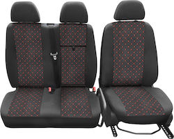 2+1 Калъфи за автомобилни седалки Mercedes Sprinter 2006+ Предни Калъфи Mercedes Sprinter 2006+ Червени Шевове 2+1 Калъфи за автомобилни седалки Mercedes Sprinter 2006+ Предни Калъфи Mercedes Sprinter 2006+ Червени Шевове