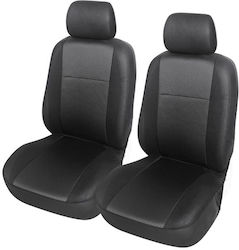Front Seat Half Covers Pair Black 4 Pieces