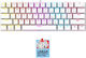 Armaggeddon MKA-7C 2024 Gaming Μηχανικό Πληκτρολόγιο 60% με Custom Red διακόπτες και RGB φωτισμό (Αγγλικό US) Λευκό