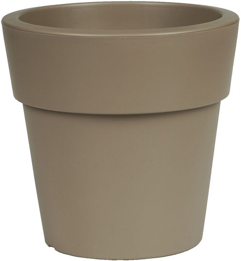 Flower Pot Round Linea 78lt-d55x50h Cm-gray Brown
