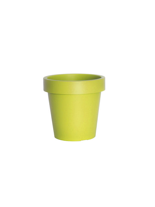 Flower Pot Round Iris 6L d25x22h cm Green/Yellow