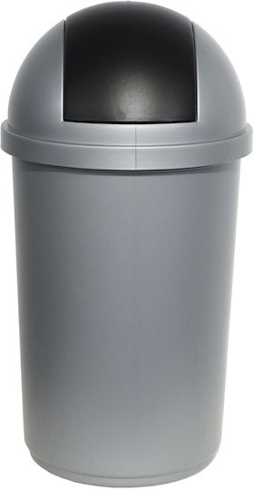 Viomes Plastic Waste Bin with Floating Lid Silver